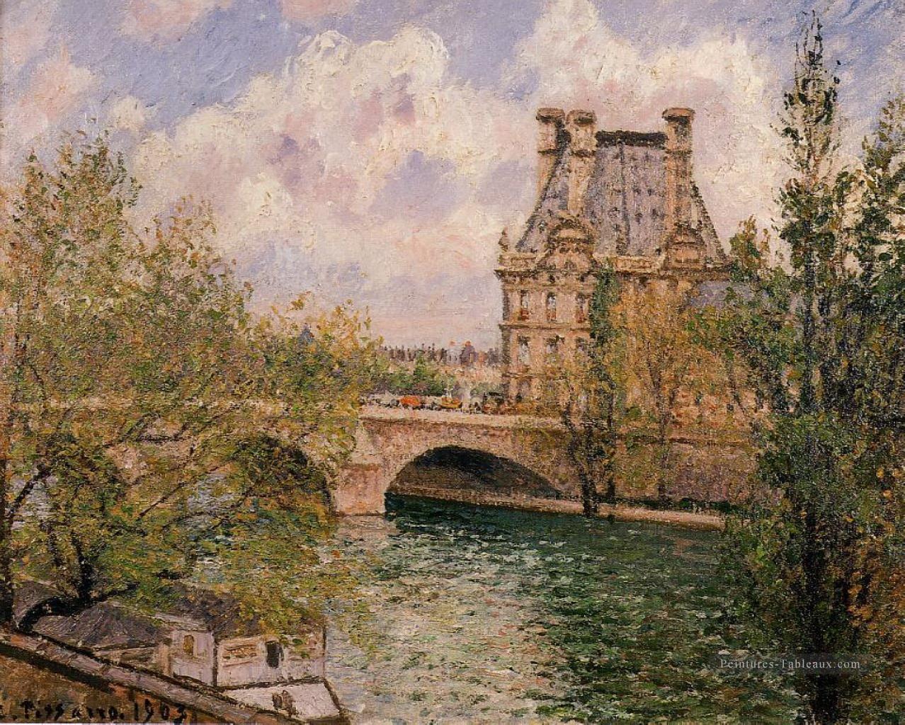 le pavillon de flore et le pont royal 1902 Camille Pissarro paysages ruisseaux Peintures à l'huile